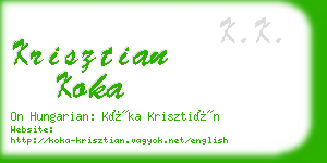 krisztian koka business card